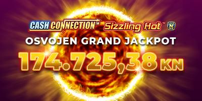 Osvojen Grand Jackpot u Cash Connection™ - Sizzling Hot™