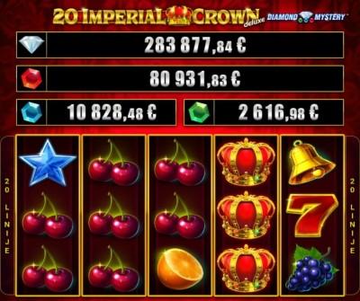 20 Imperial Crown™ deluxe GreenTube Novomatic