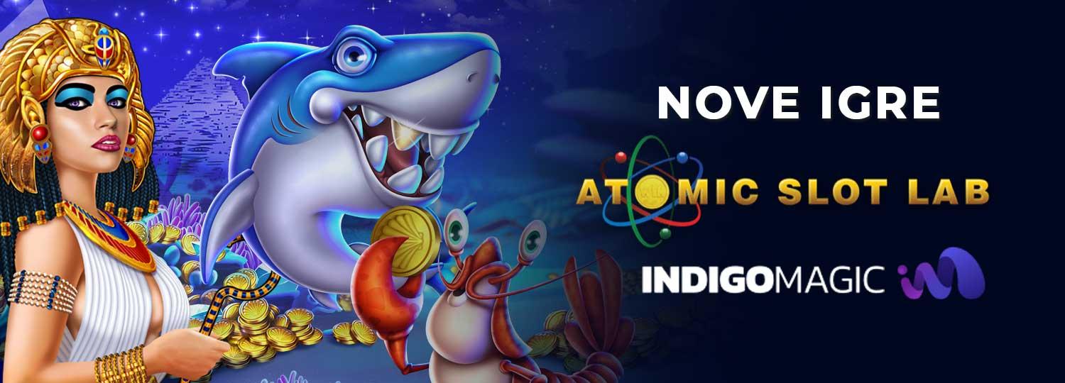 Novi brendovi: Atomic Slot Lab, Indigo Magic