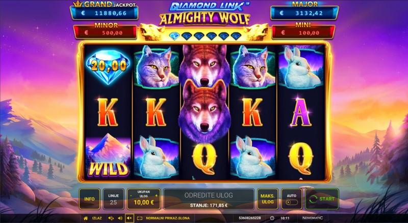 Diamond Link™ Almighty Wolf™ GreenTube Novomatic
