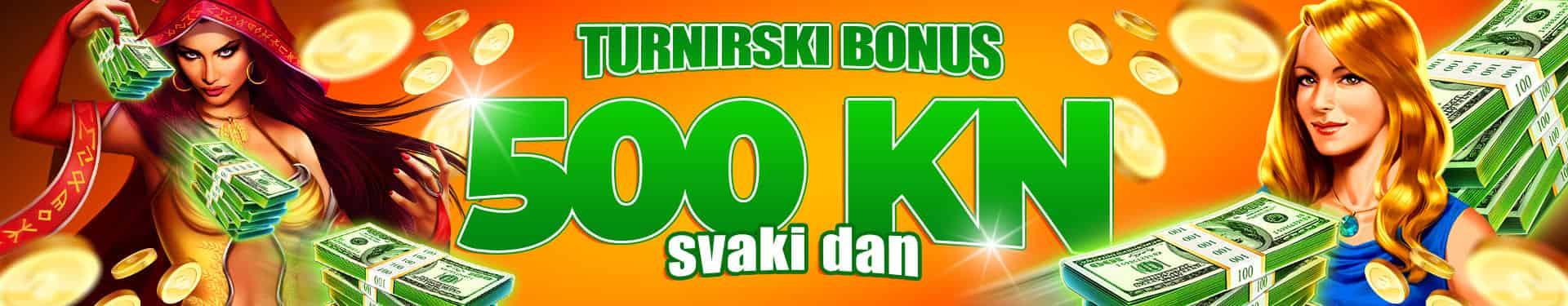 Turnirski bonus svaki dan 500 kn bonusa