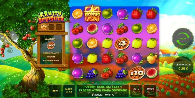 Fruity Splasher GreenTube Novomatic